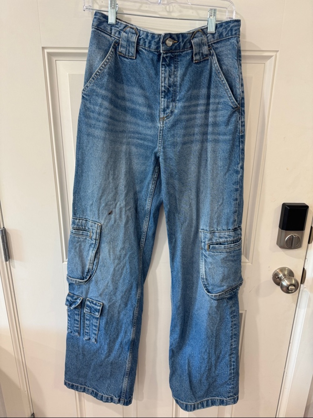 Gianni Bini Relaxed Blue Cargo Jeans
